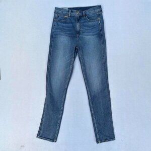 GAP Vintage Slim High Rise High Waist Medium Wash Denim Jeans Size 30 Tall Long